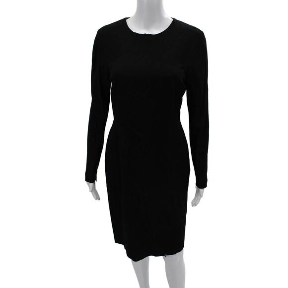 3.1 Phillip Lim Dresses & Skirts - 3.1 Phillip Lim Womens Sheath Dress Black Long Sleeve Round Neck Size 6